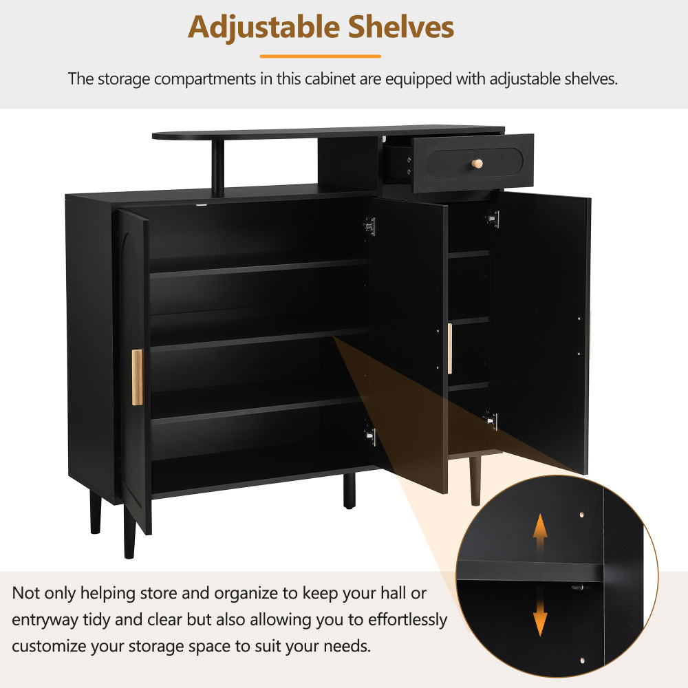 Brycen Shoe Cabinet (Black)