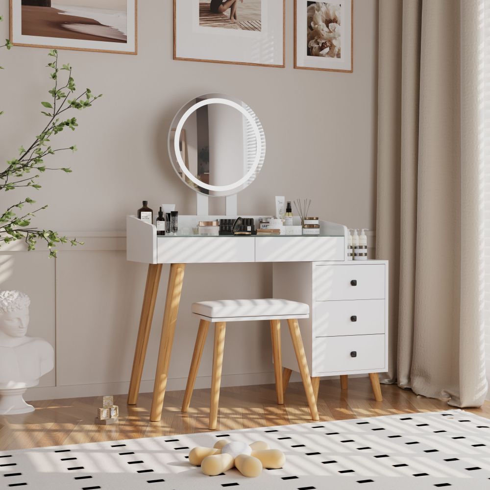 Sevyn Vanity Desk, White