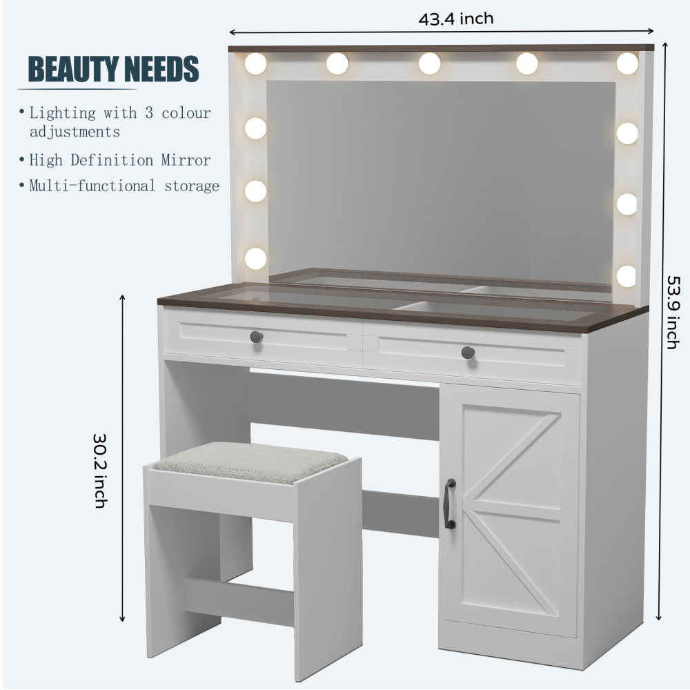 Shiloh Vanity Desk, White