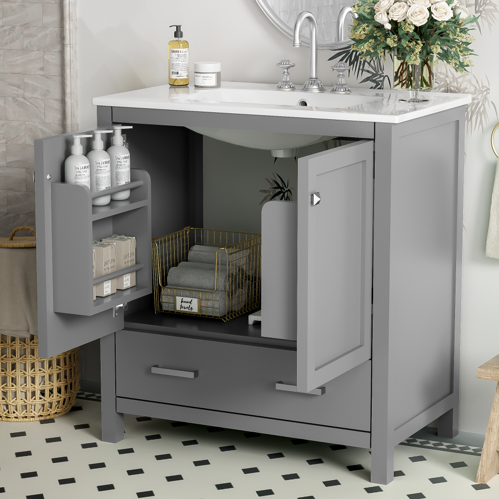 Bautista Bathroom Vanity, Grey