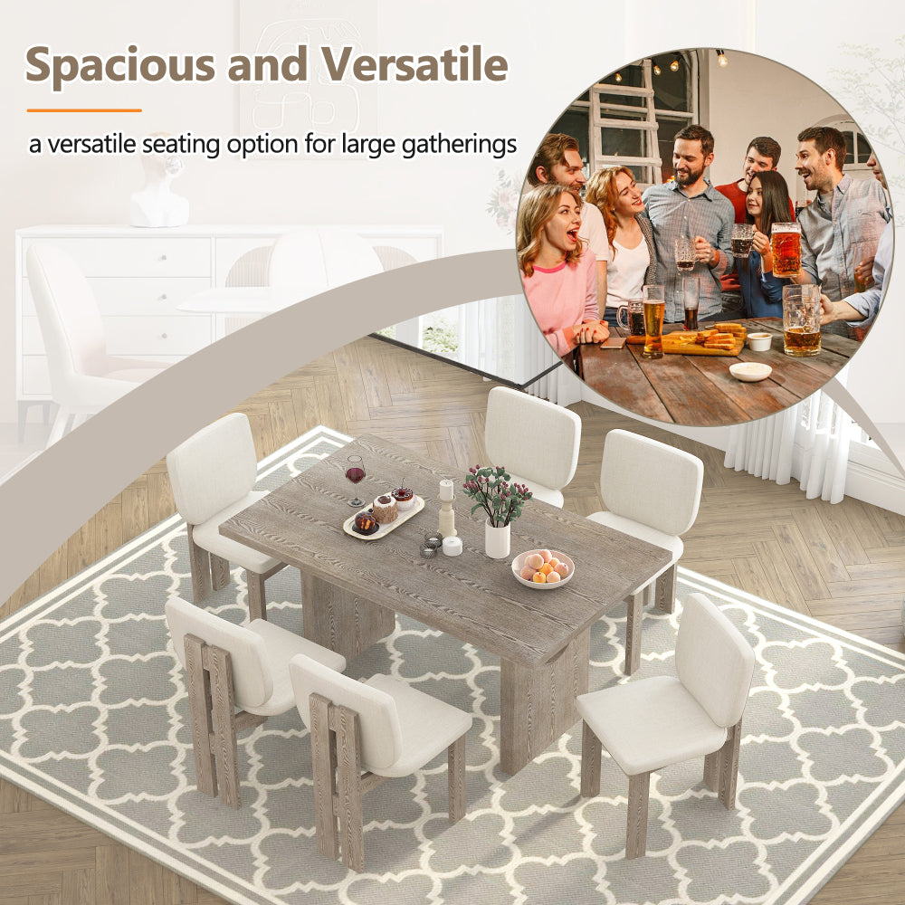 Pineda Dining Set, Set of 7 (Natural)