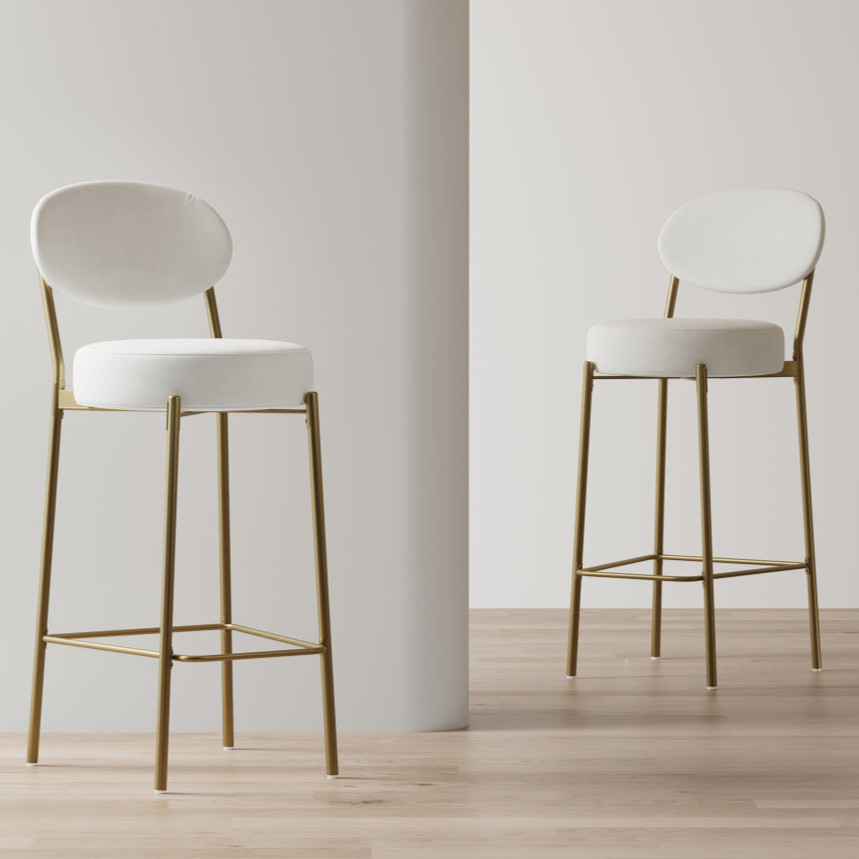 Vance Bar Stool, Set of 2 (White)