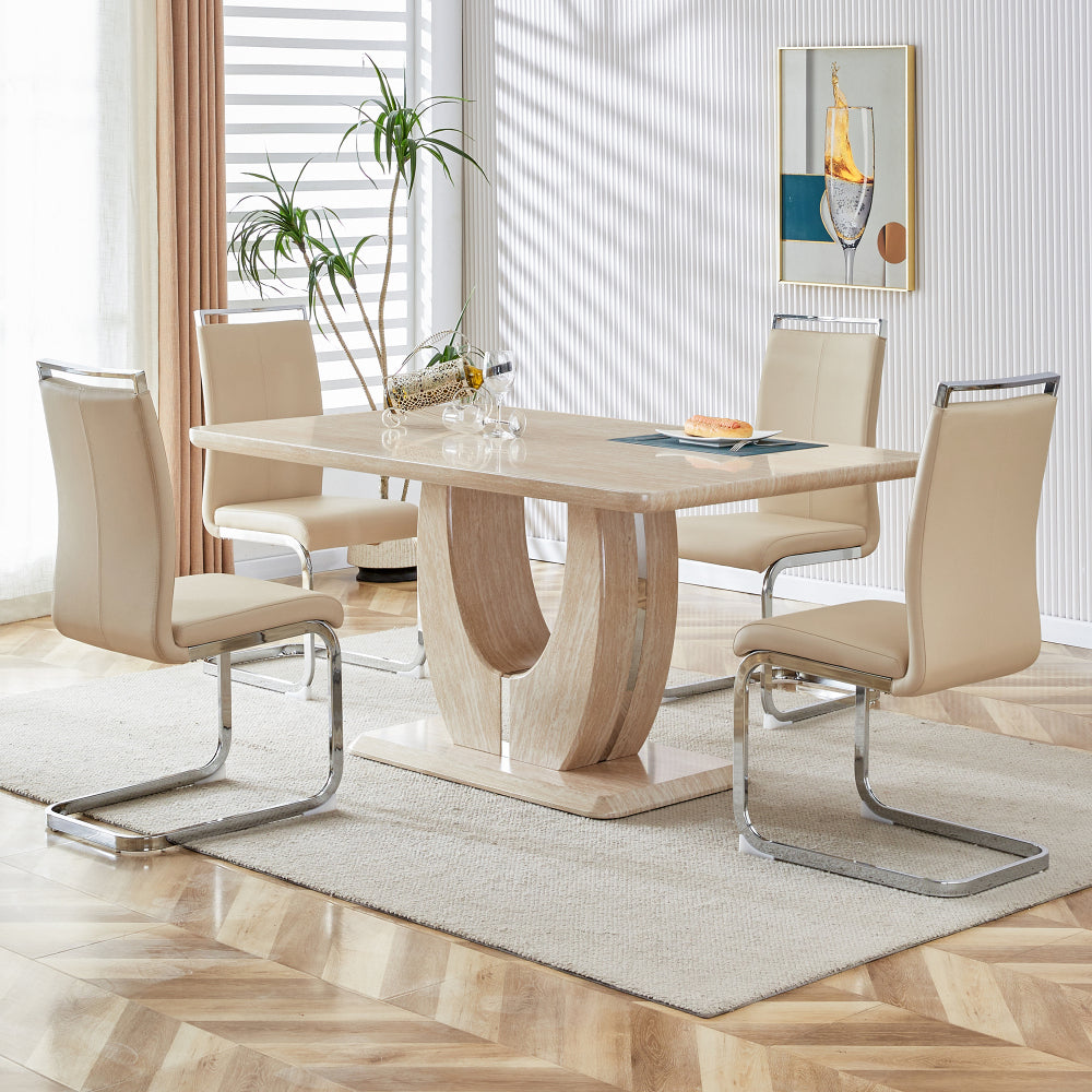 Harvey Dining Set, Set of 5 (Natural)