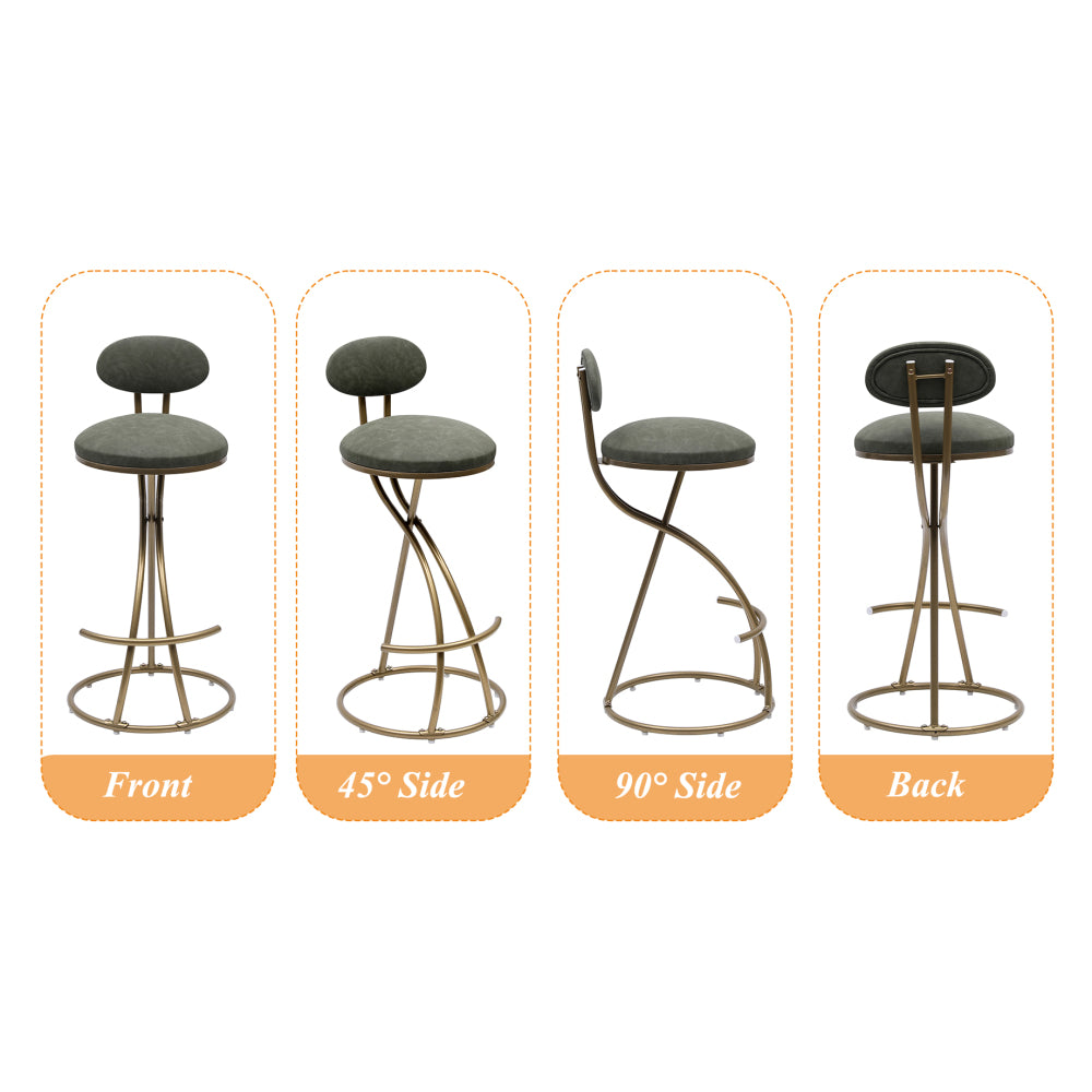 Cortez Bar Stool, Set of 2 (Green)