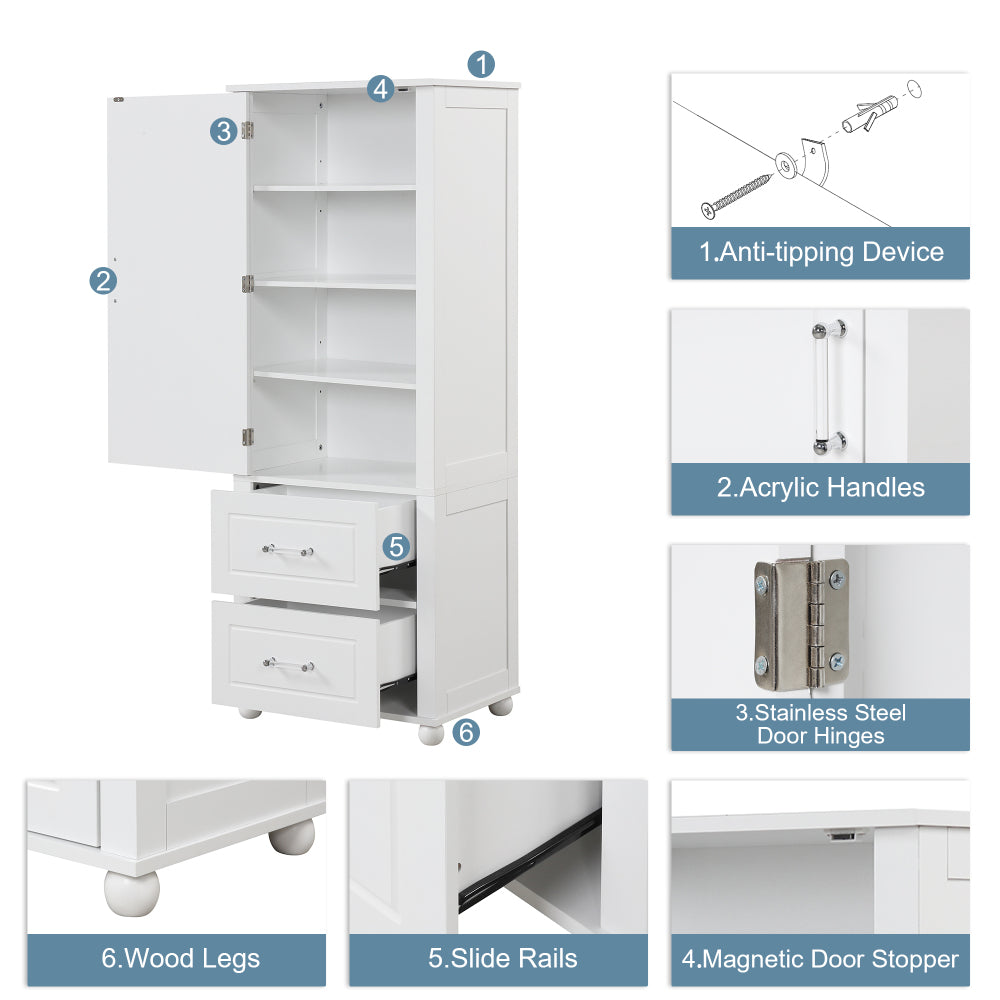 Grace Bathroom Cabinet (White)