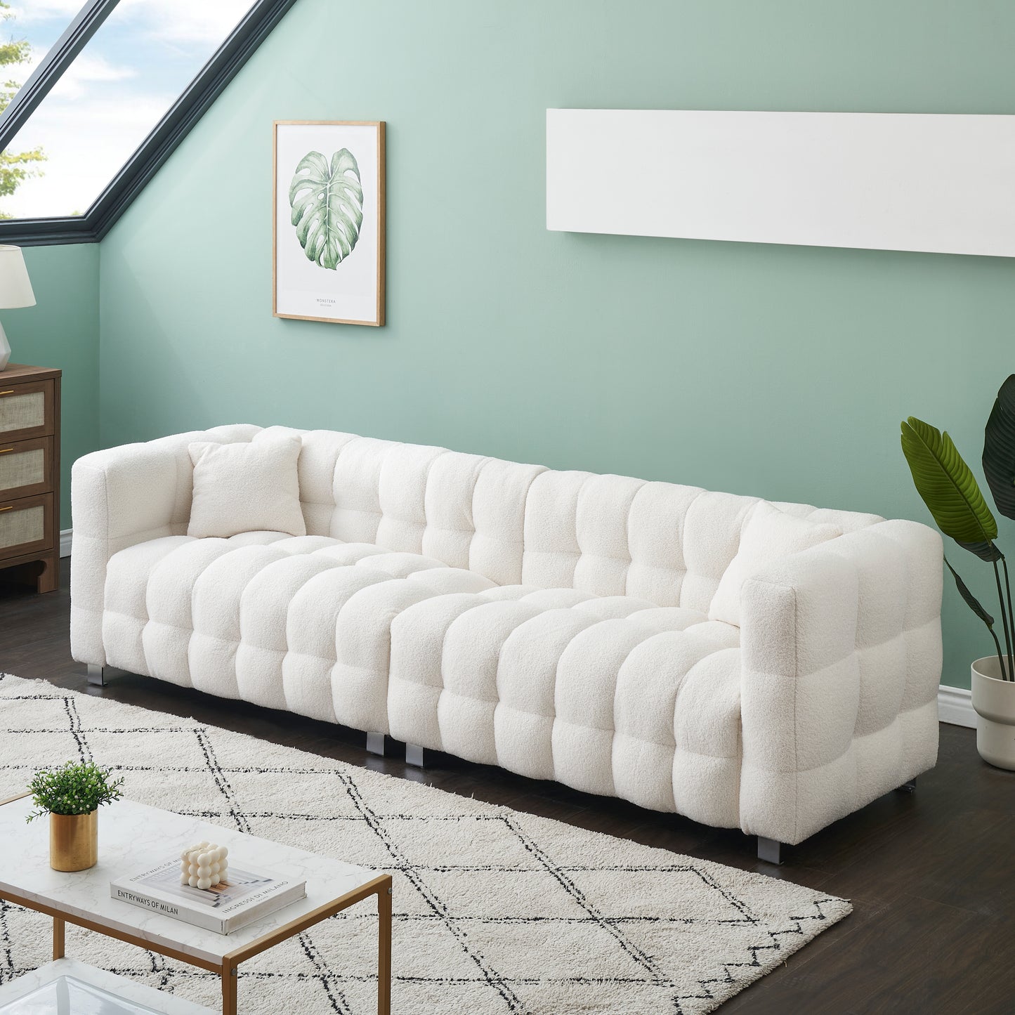 Siena 102" Sofa (White)