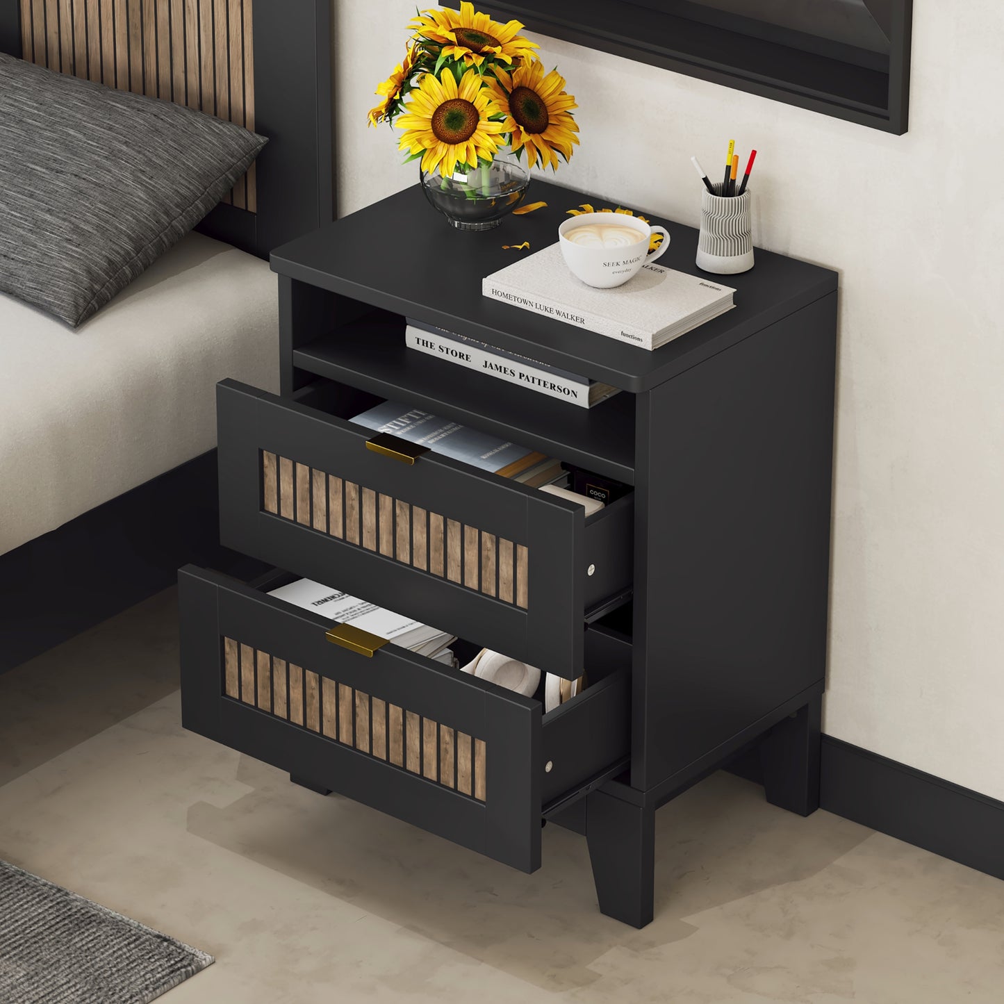 Maximo Nightstand (Black)