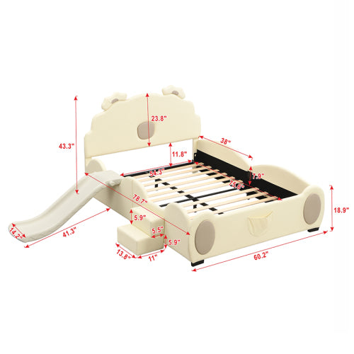 Hanna Bed, Full (Beige)