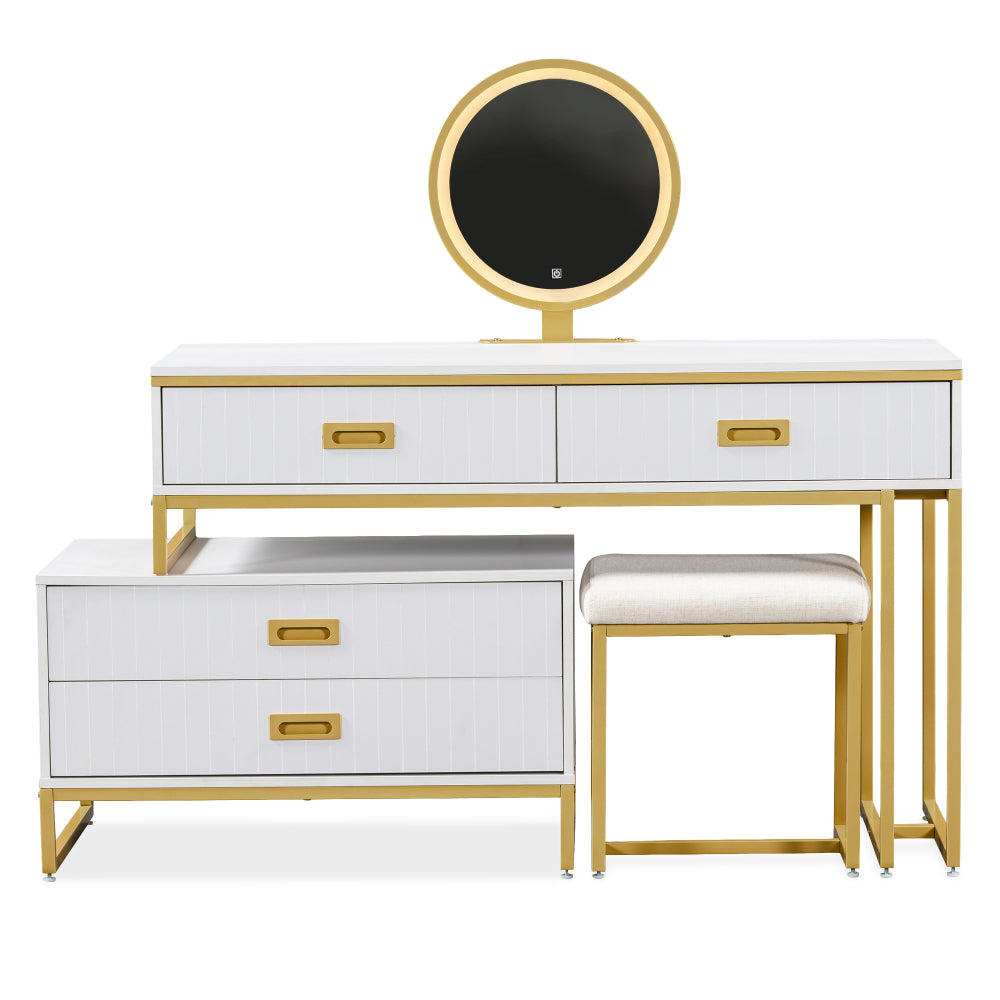 Juliette Vanity Desk, Gold