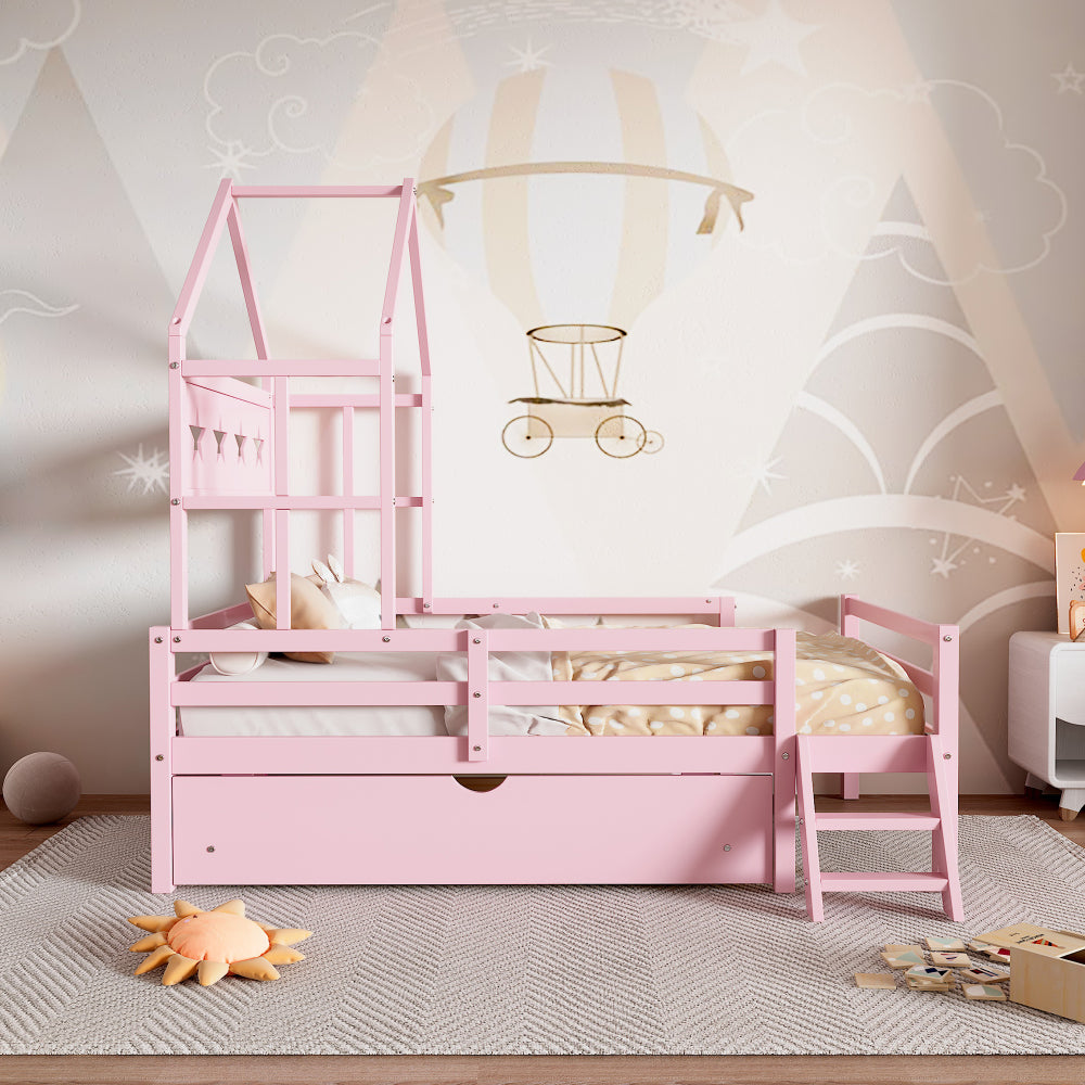 Kailey Bed Frame, Twin (Pink)