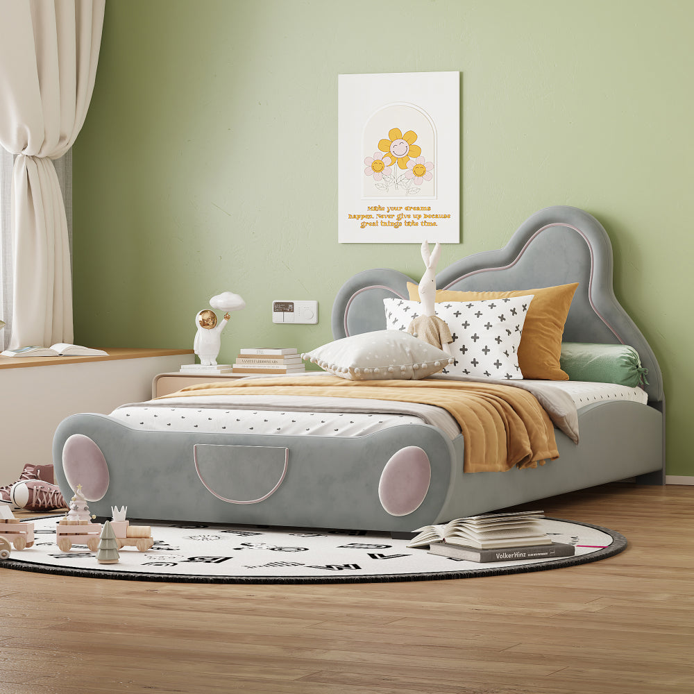 Lester Kids Bed, Full (Grey)