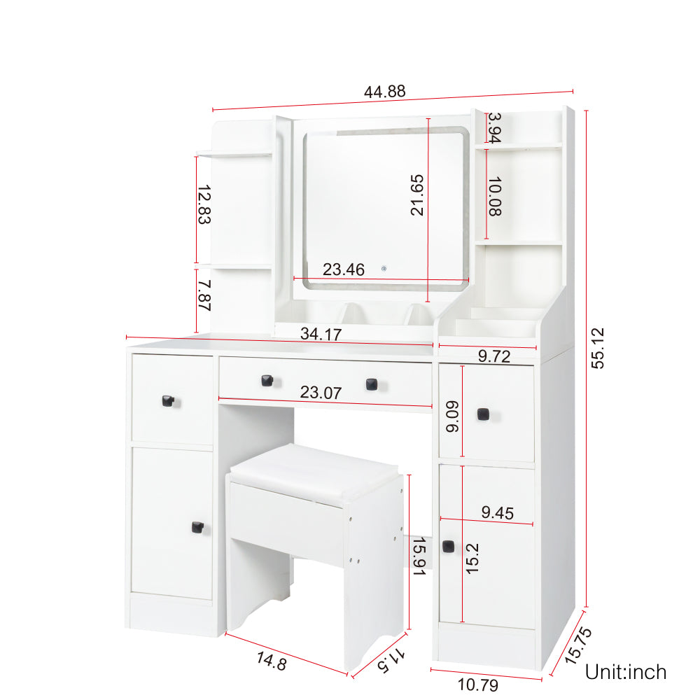 Maleah Vanity Desk, White