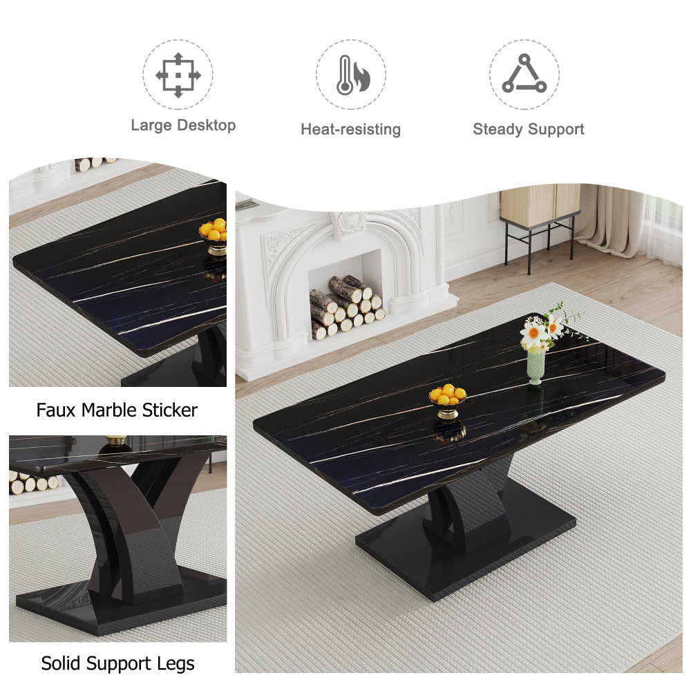 Harvey Dining Set, Set of 5 (Black)