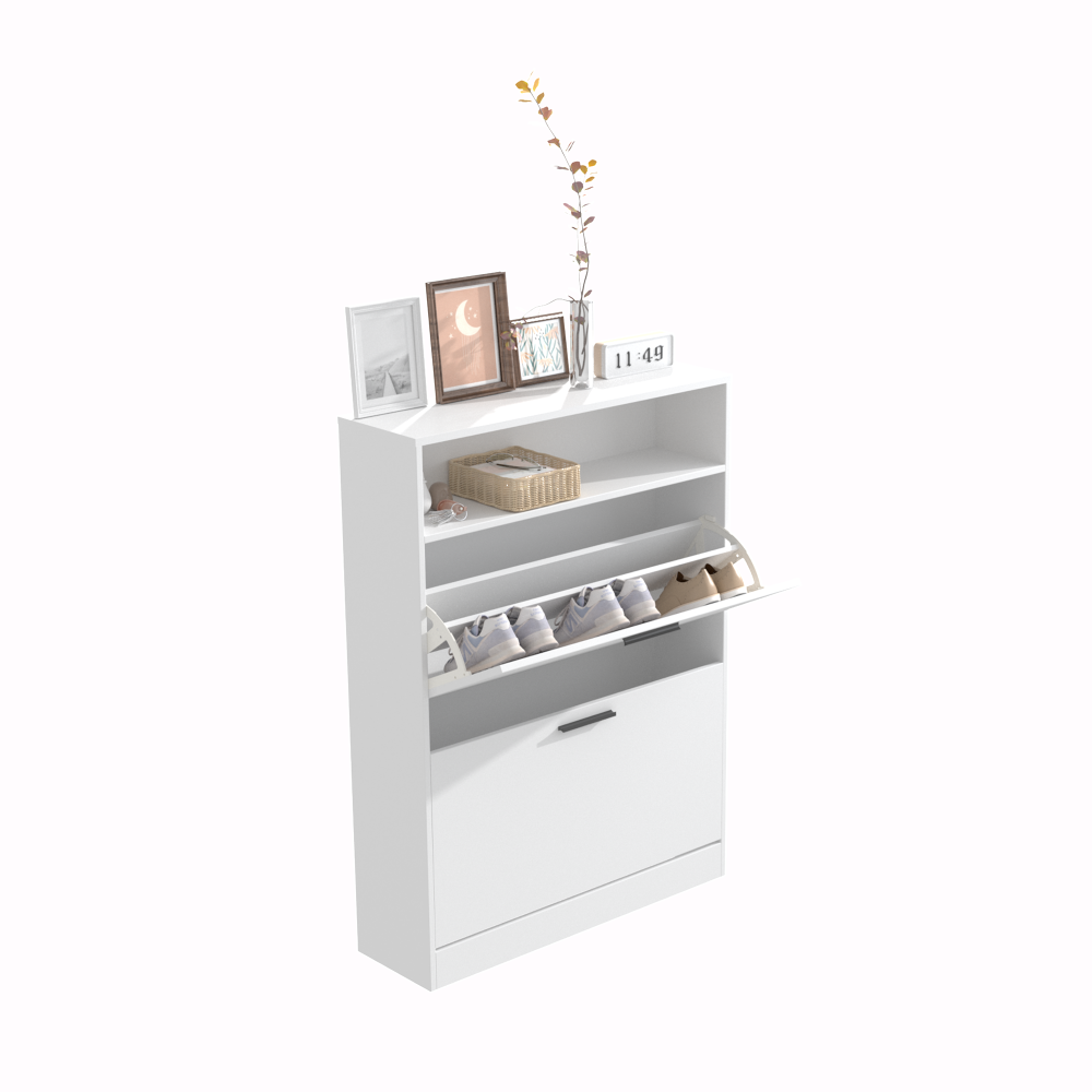 Ayala Shoe Cabinet, White