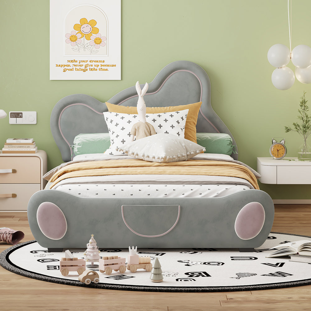 Lester Kids Bed, Full (Grey)