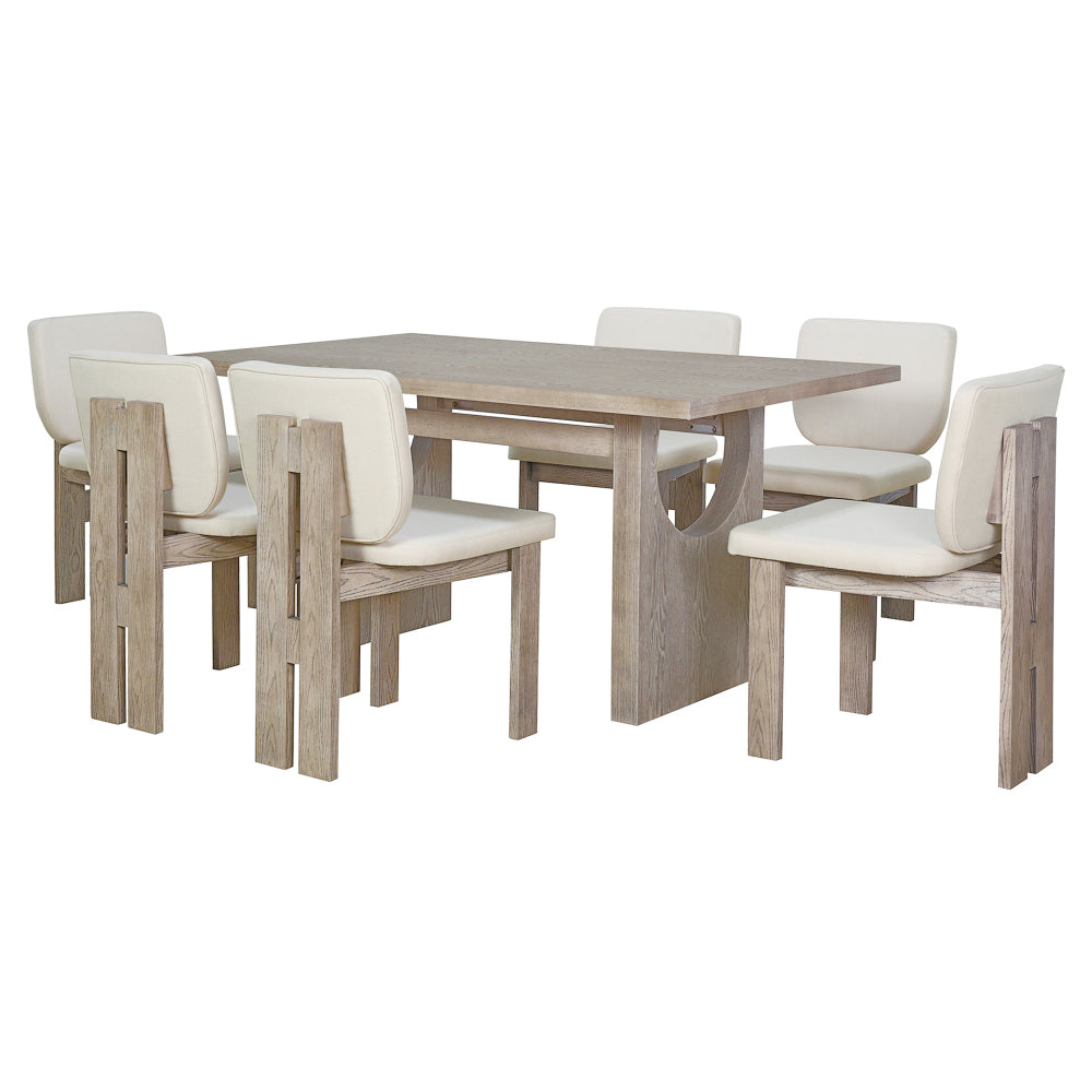 Pineda Dining Set, Set of 7 (Natural)