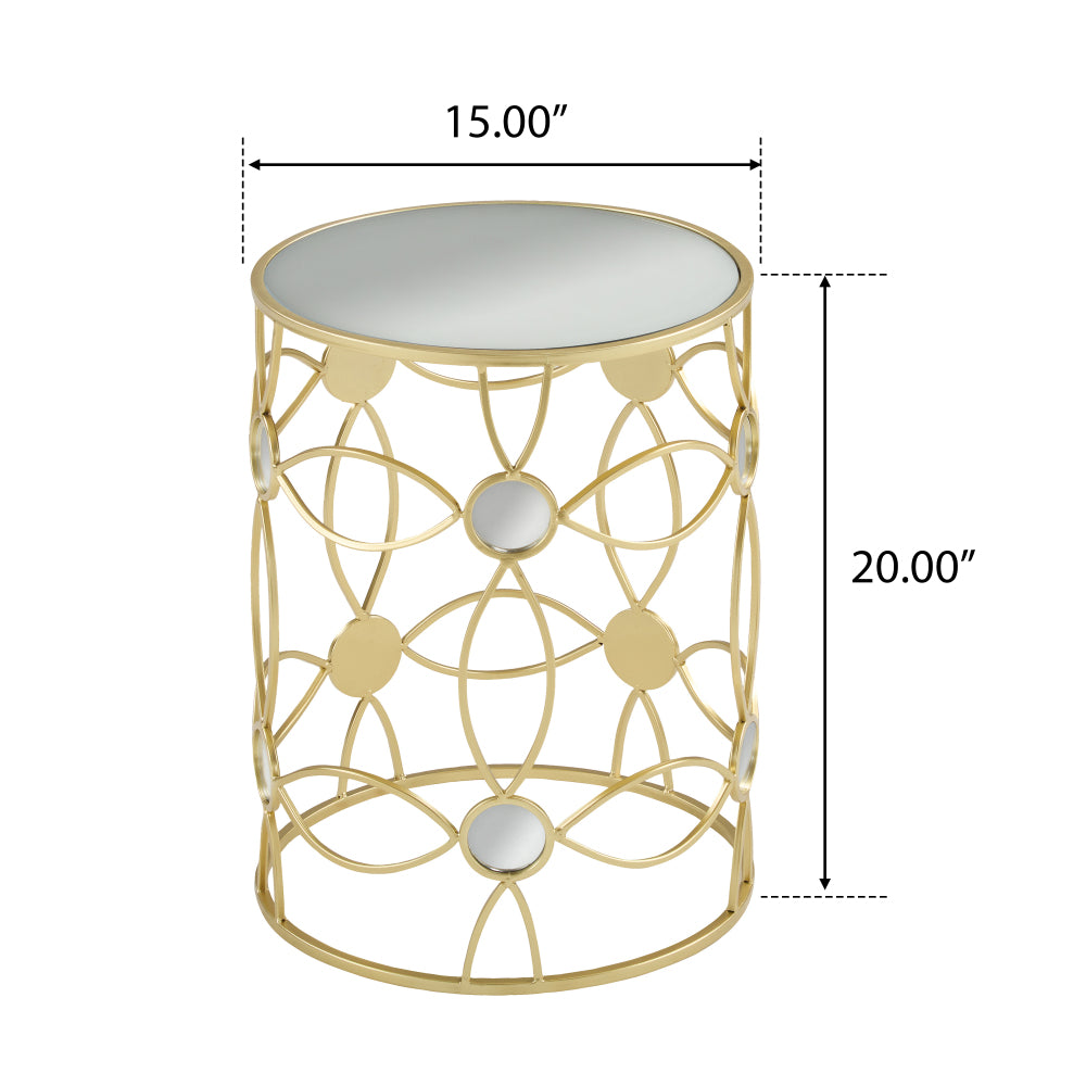 Keilani End Table, Gold