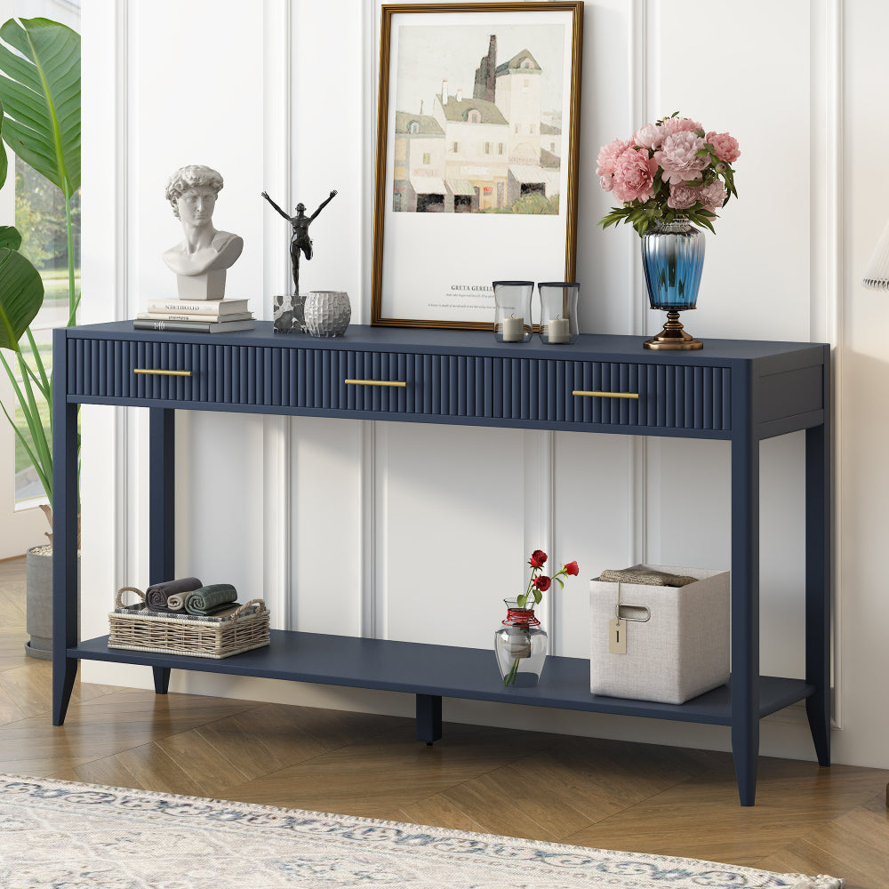 Beltran Accent Table (Navy Blue)