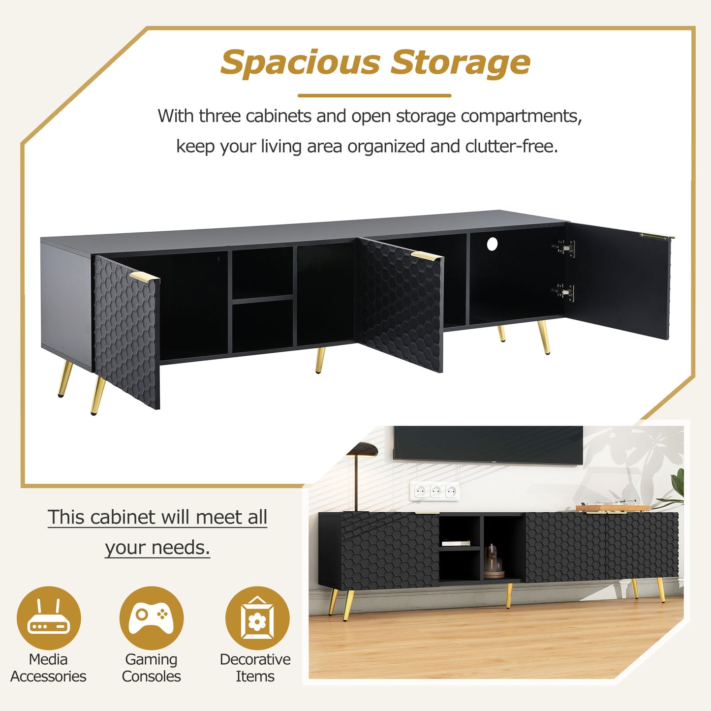 Ayla TV Stand (Black)