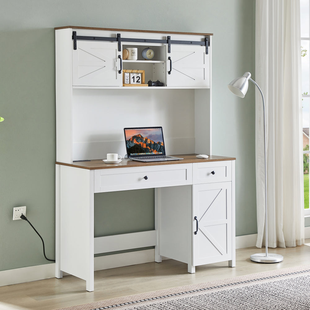 Campbell Office Desk, White