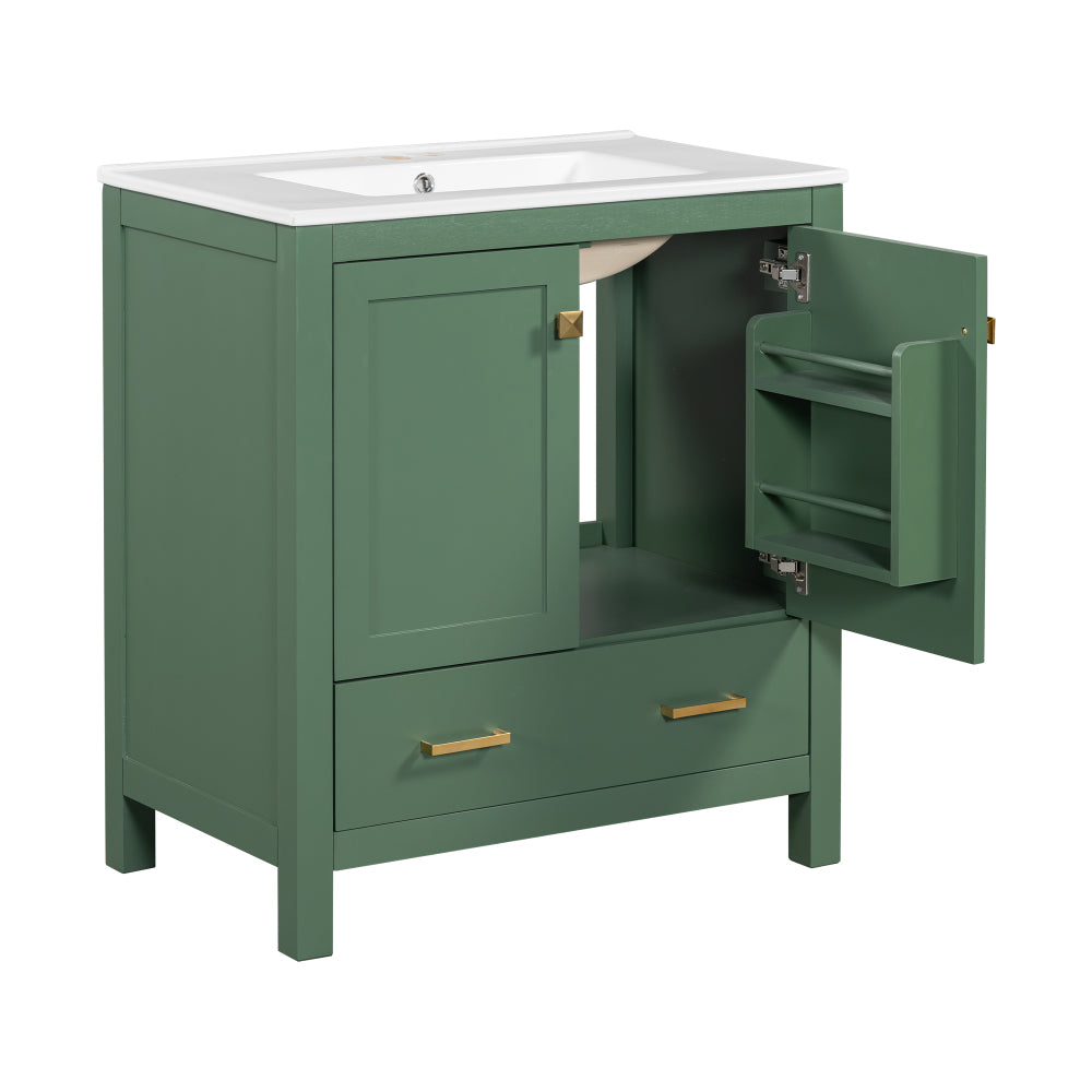 Bautista Bathroom Vanity, Green