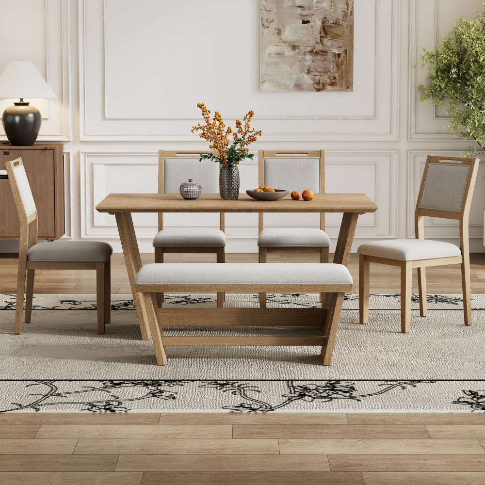 Herring Dining Set, Set of 6 (Brown)