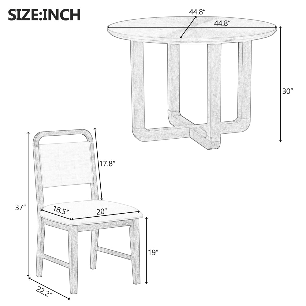 Wiley Dining Set, Set of 6 (Grey)