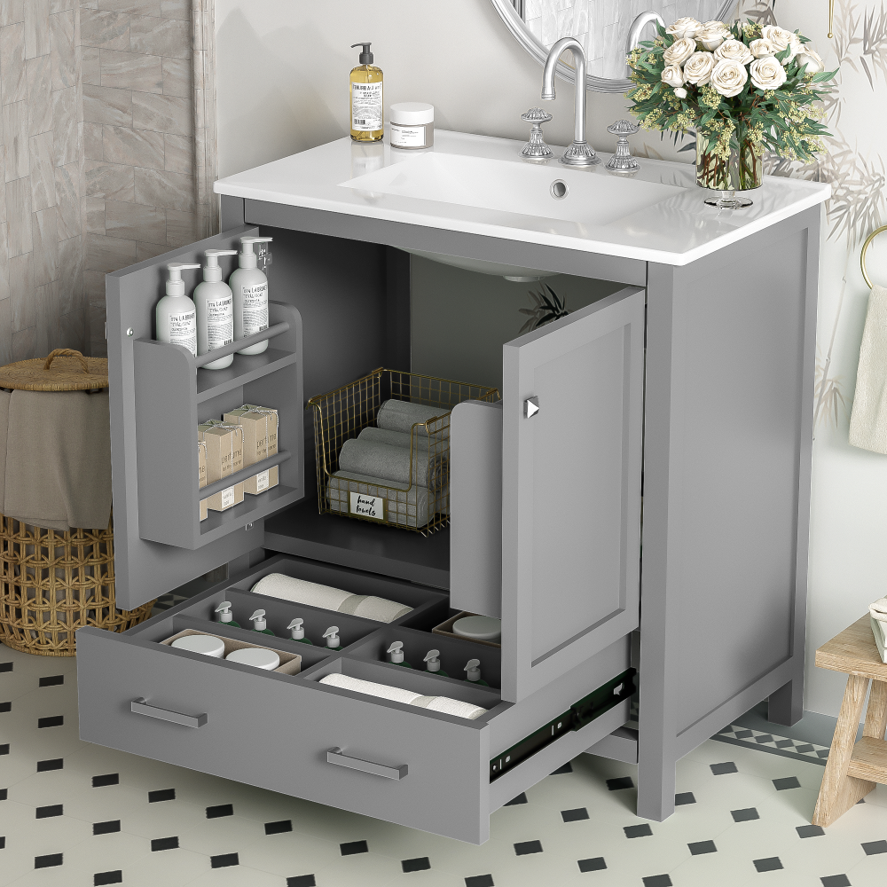 Bautista Bathroom Vanity, Grey