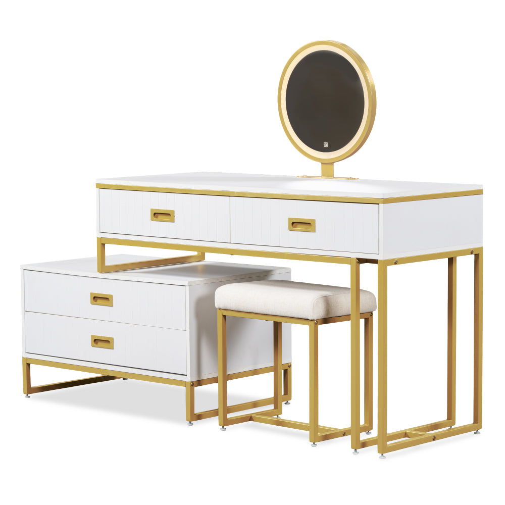 Juliette Vanity Desk, Gold