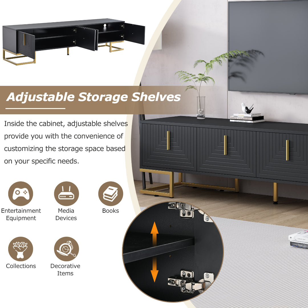 Hugh TV Stand (Black)
