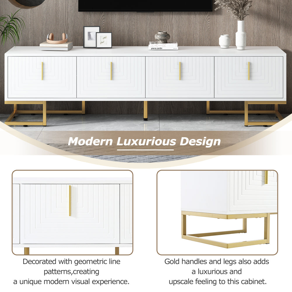 Hugh TV Stand (White)