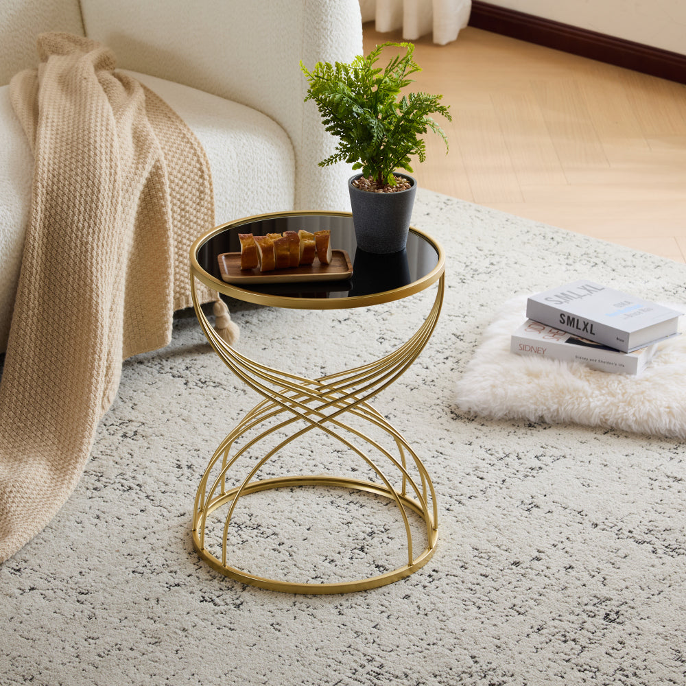 Reese End Table, Gold