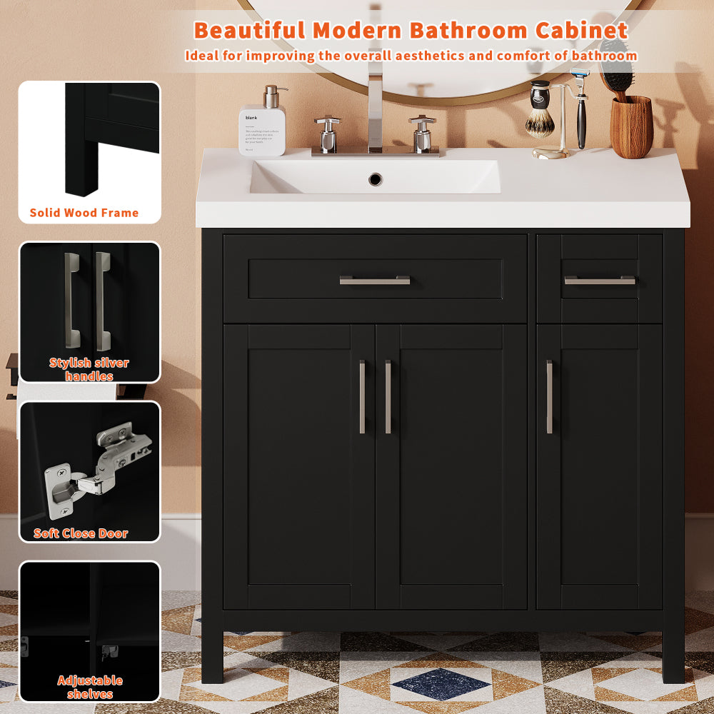 Brandt Bathroom Vanity, Black