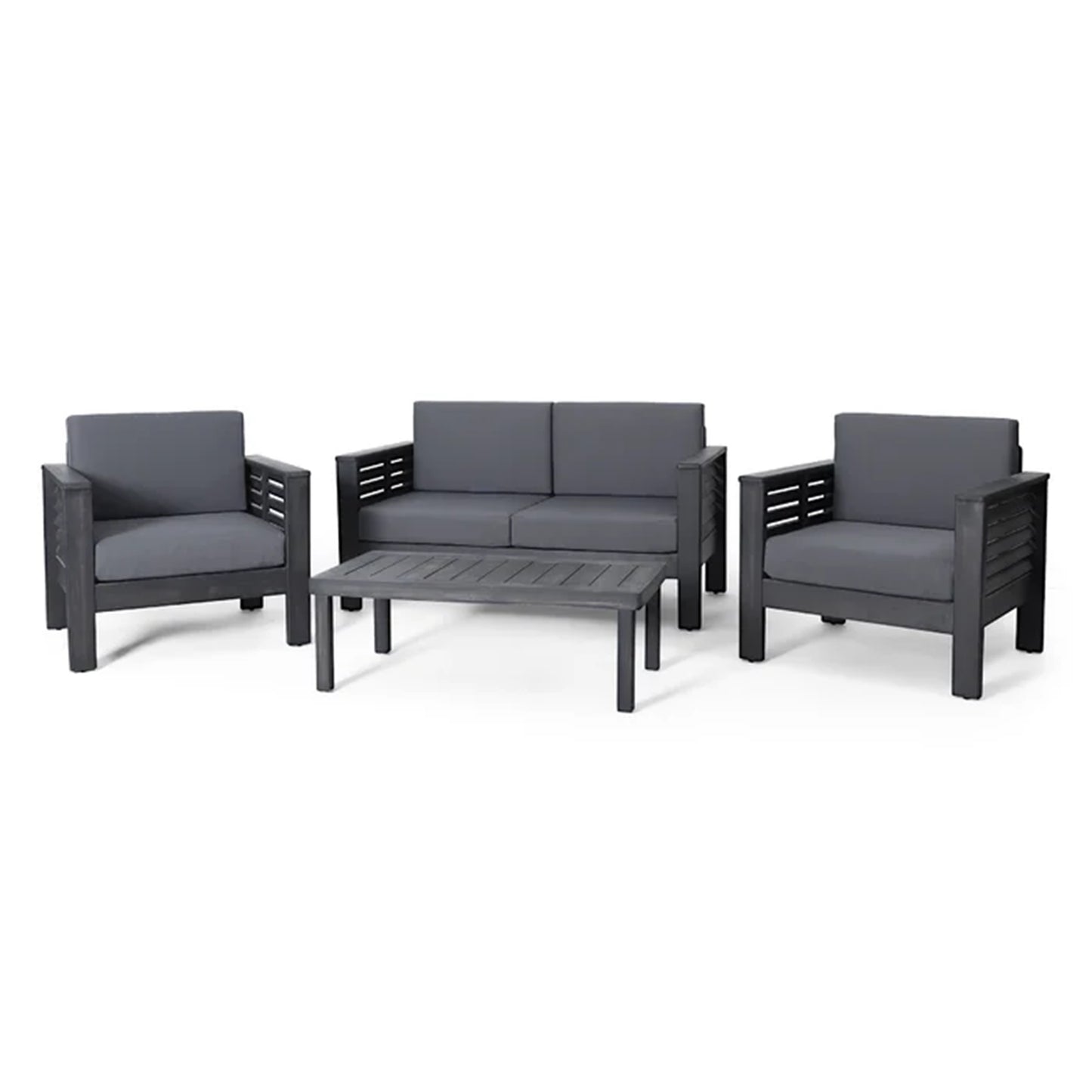 Kamiyah Patio Set, Set of 4 (Dark Gray)