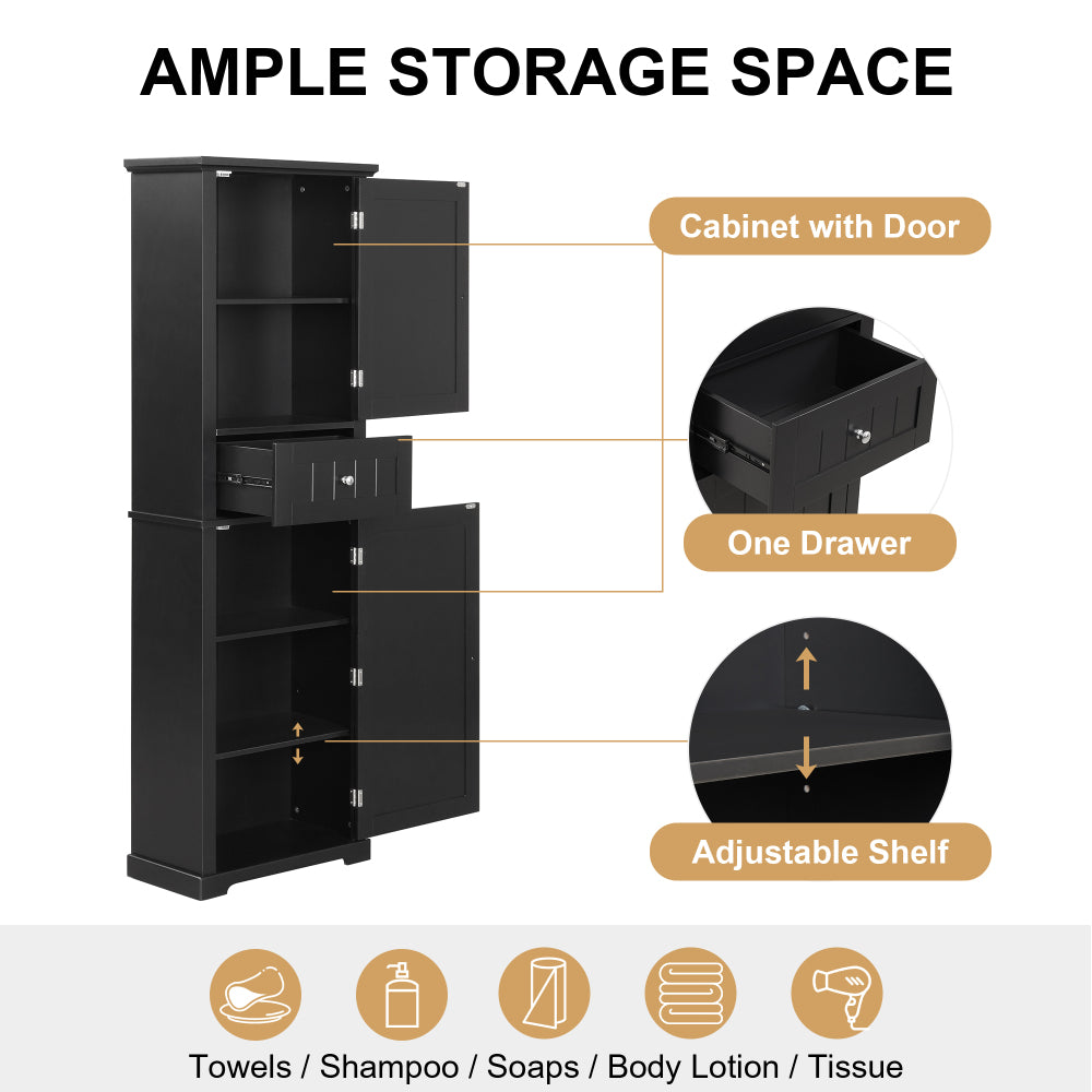 Amber Bathroom Cabinet (Black)