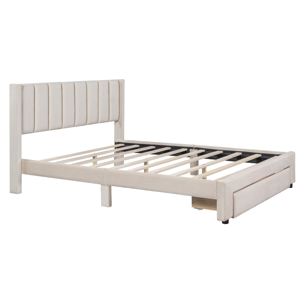 Russo Bed, Queen (Beige)