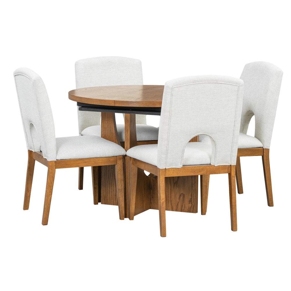 Hanson Dining Set, Set of 5 (Natural)