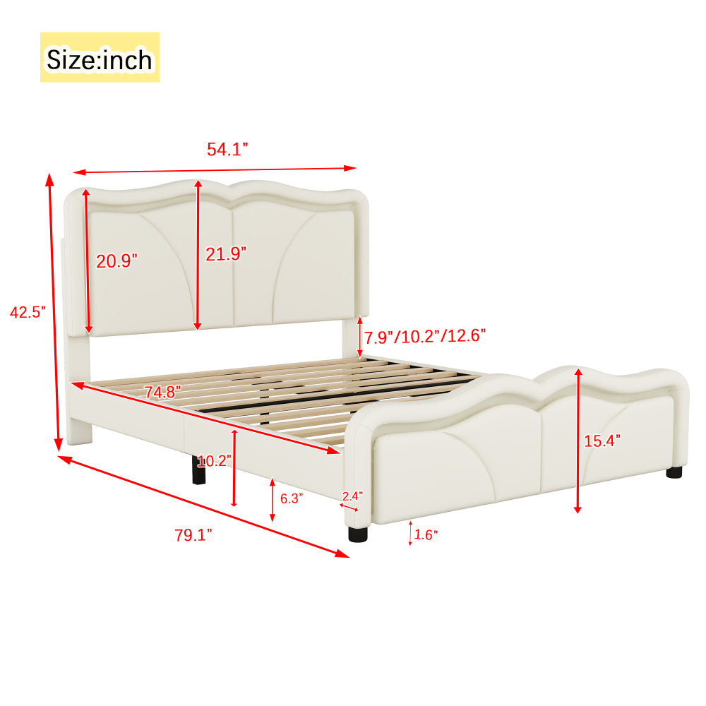 Rory Kids Bed, Full (Beige)