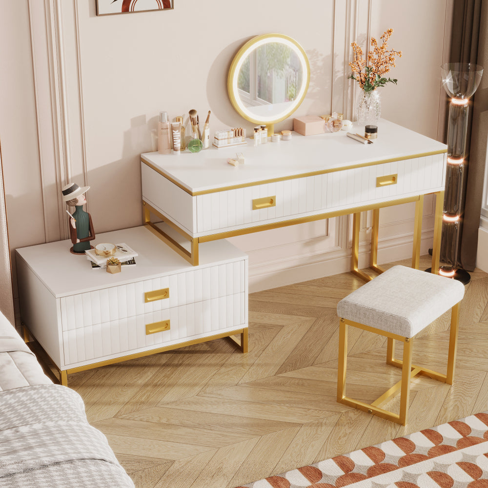 Juliette Vanity Desk, Gold