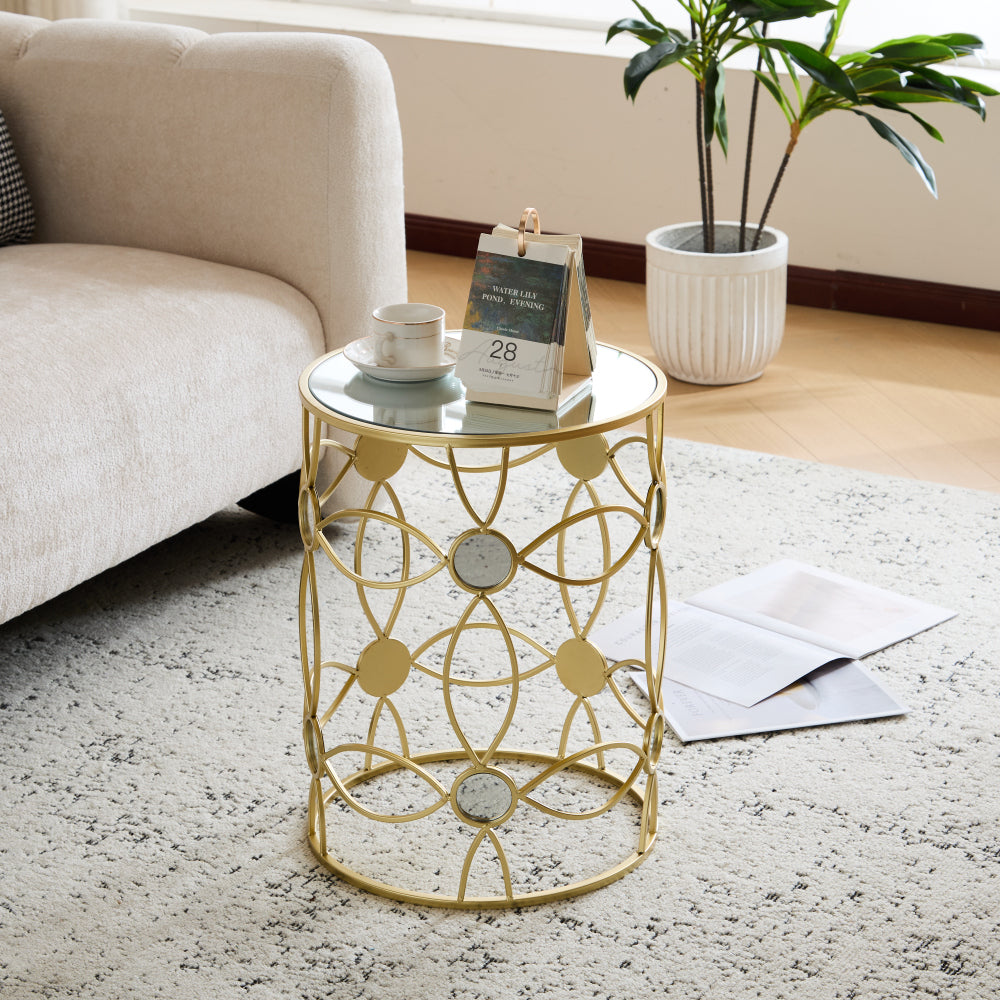 Keilani End Table, Gold