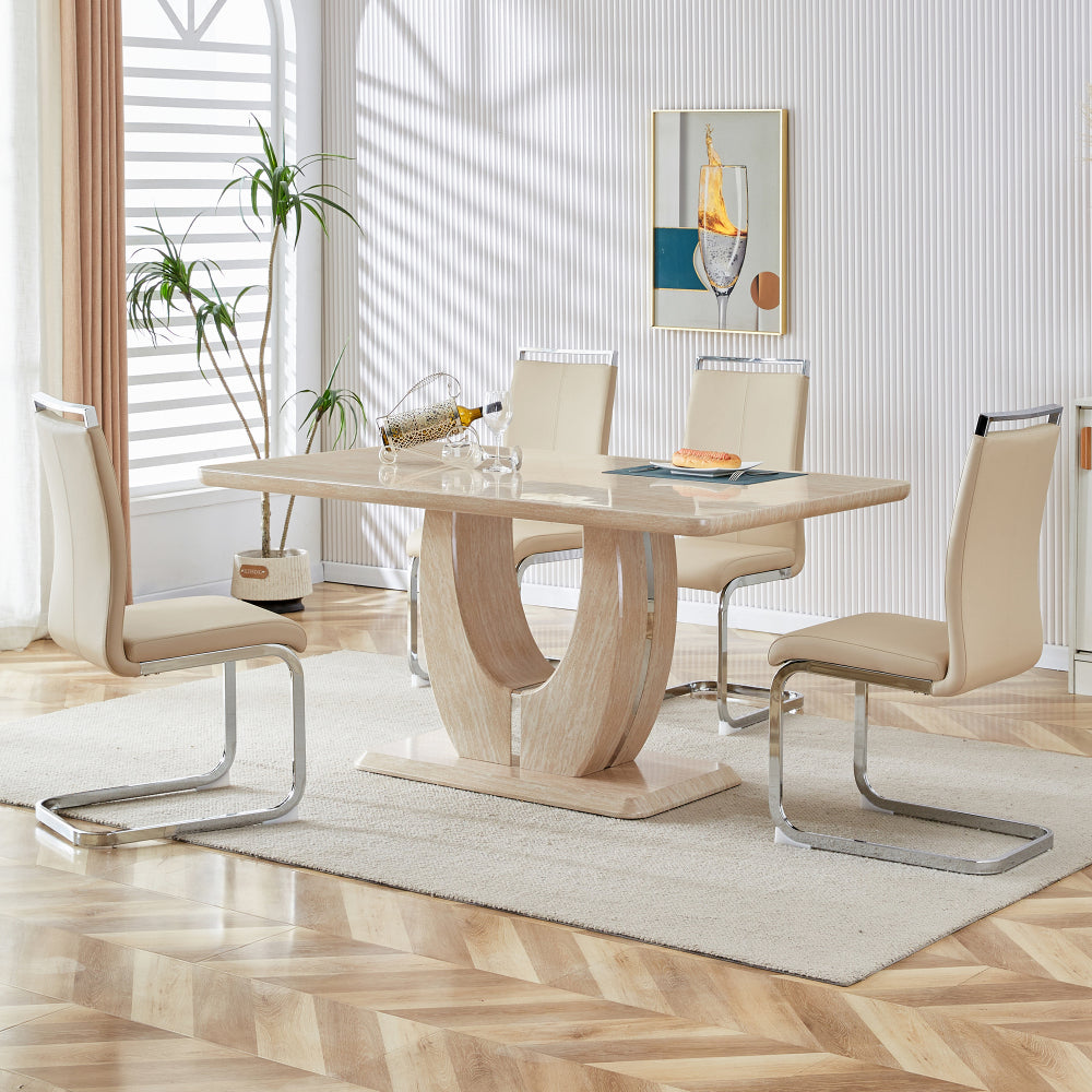 Harvey Dining Set, Set of 5 (Natural)