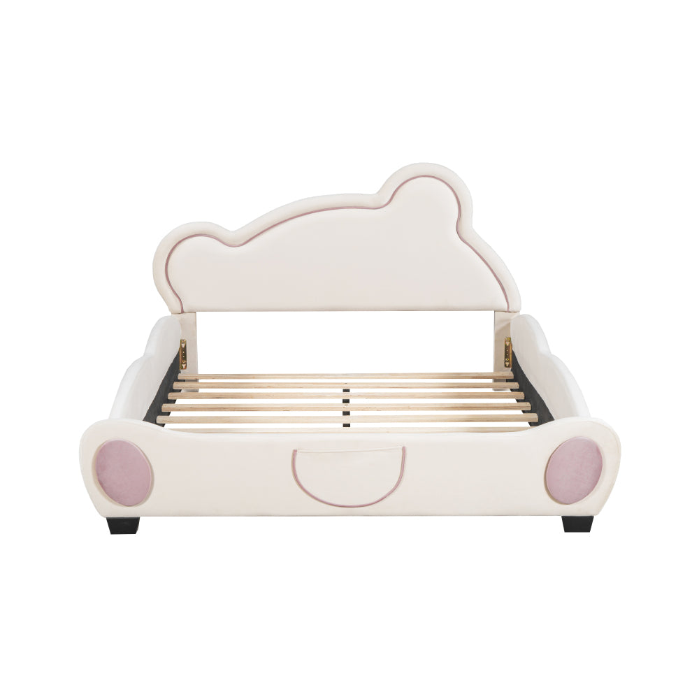 Lester Kids Bed, Full (Beige)