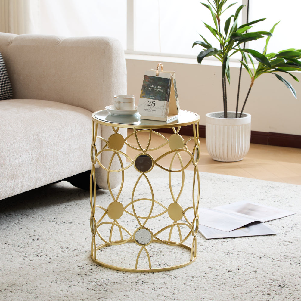 Keilani End Table, Gold