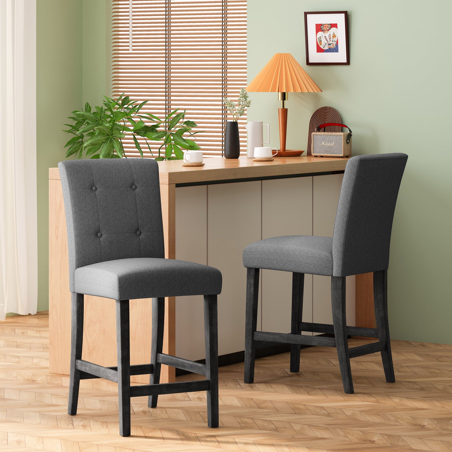Hardin Dining Chair, Set of 2 (Charcoal)