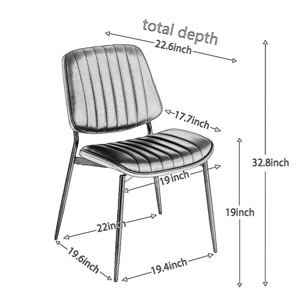 Vihaan Dining Chair, Set of 2 (Gray)