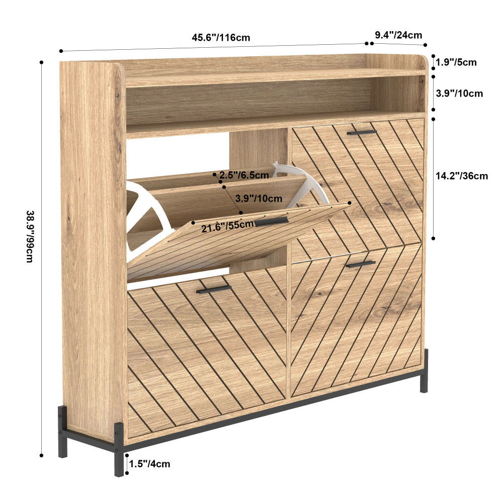 Potter Shoe Cabinet, Natural