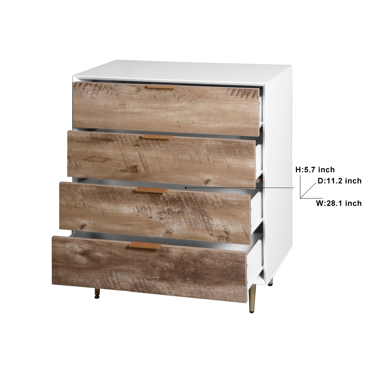Everleigh Wooden Dresser, 4 Drawer