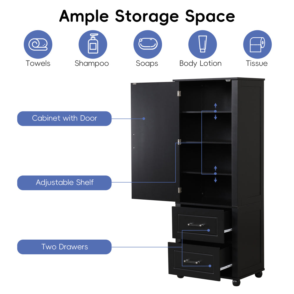 Grace Bathroom Cabinet (Black)