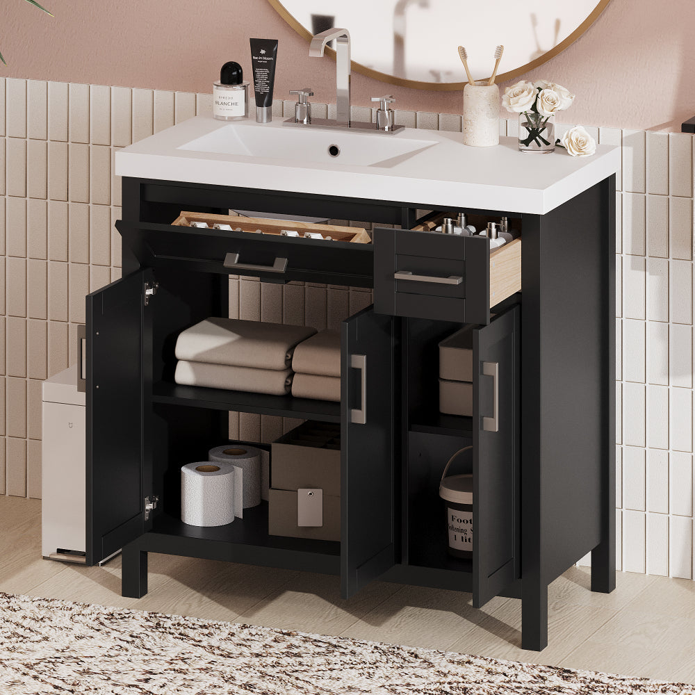 Brandt Bathroom Vanity, Black
