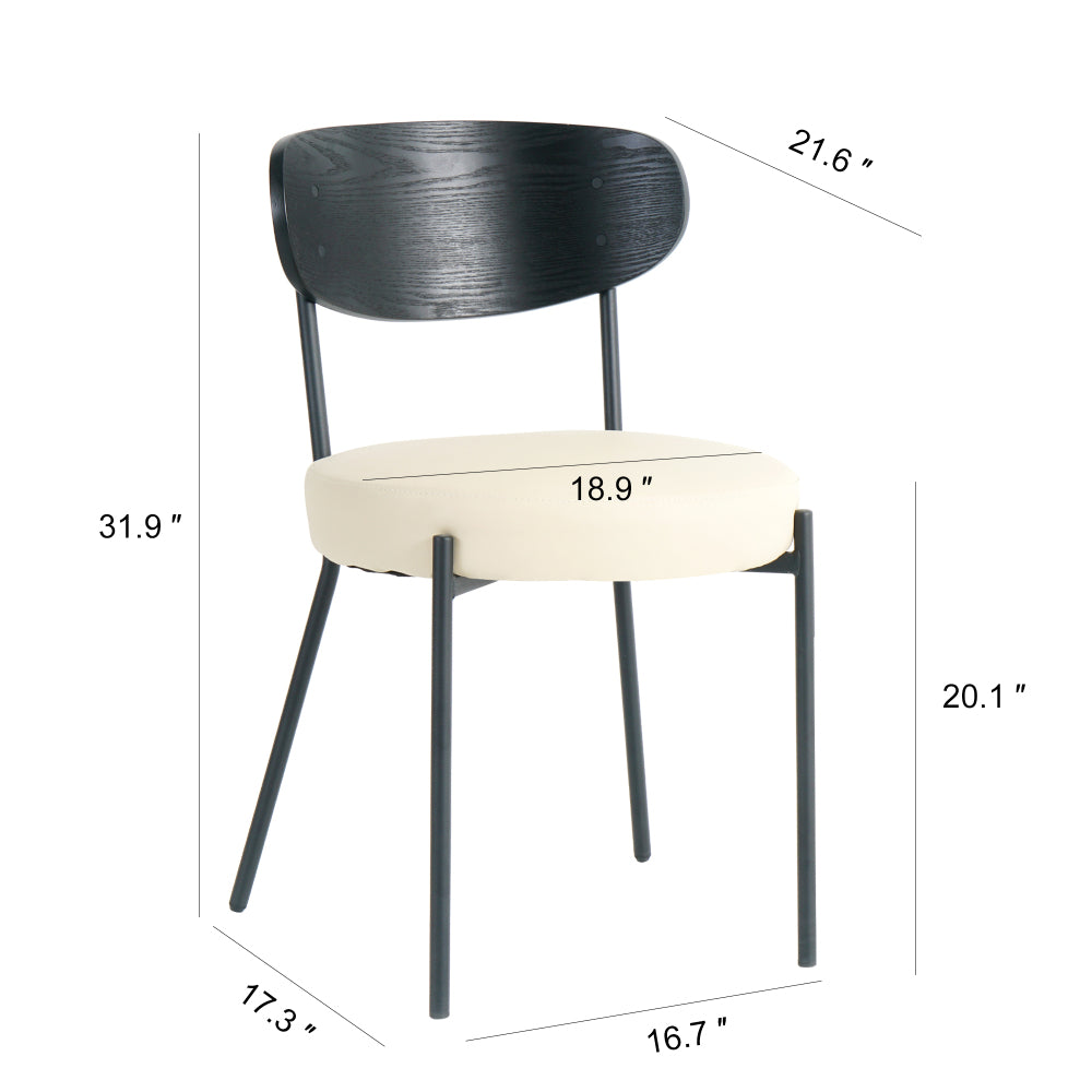 Emerald Dining Chair, Set of 2 (Black)